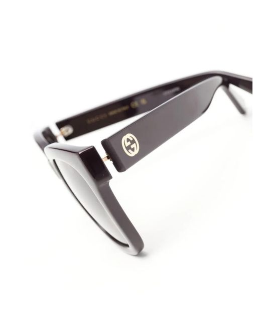 Gucci Brown Rectangle-Frame Sunglasses