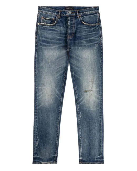 Purple Brand Blue Vintage Scratch Jeans for men