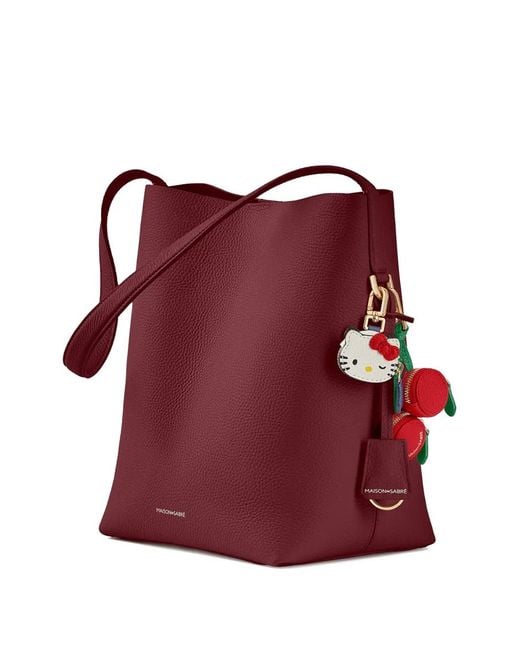 Sac Seau En Cuir Maison De Sabre en coloris Red