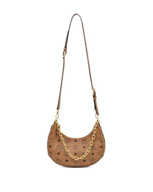 MCM Brown Small Aren Shoulder Bag