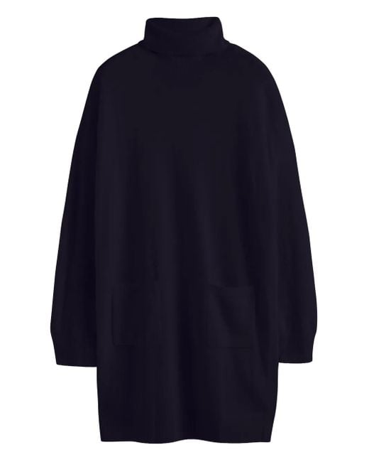 Chinti & Parker タートルネック パッチポケット ドレス Blue