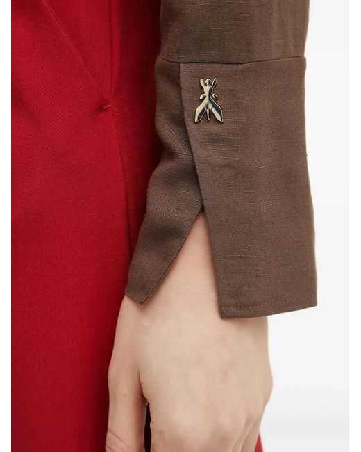 Patrizia Pepe Red Fly-Detail Shirt