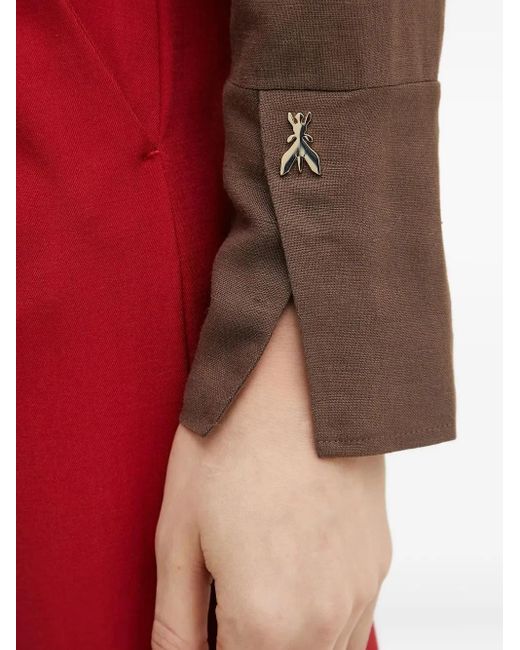 Patrizia Pepe Red Fly-Detail Shirt