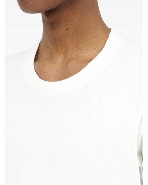 Maison Margiela White Reverse Cotton T Shirt for men