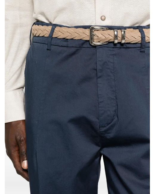 Eleventy Blue Button Trousers for men
