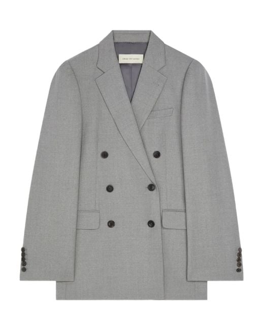 Dries Van Noten Gray Doppelreihiger Blazer