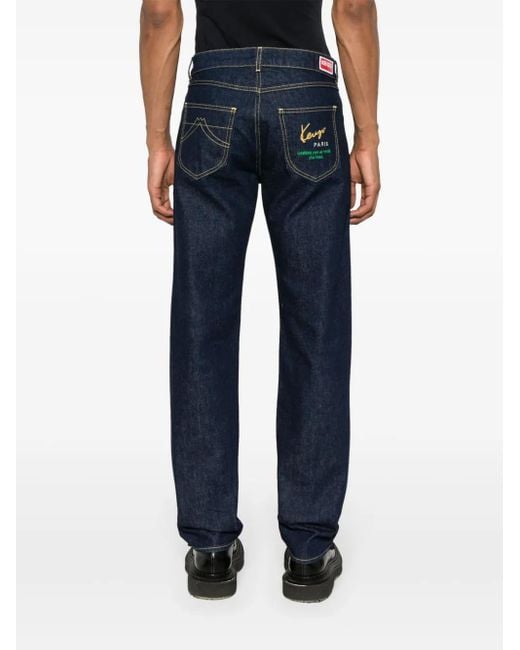 KENZO Blue Bara Slim-Cut Jeans for men