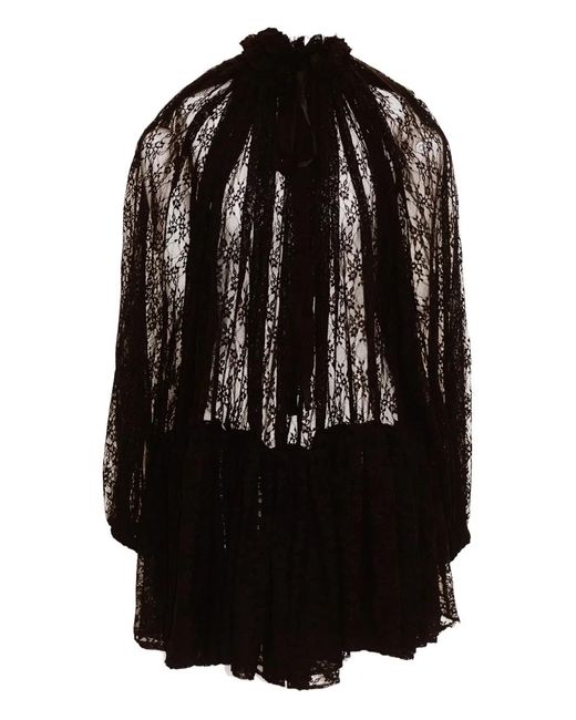 Patou Black Lace Mini Dress
