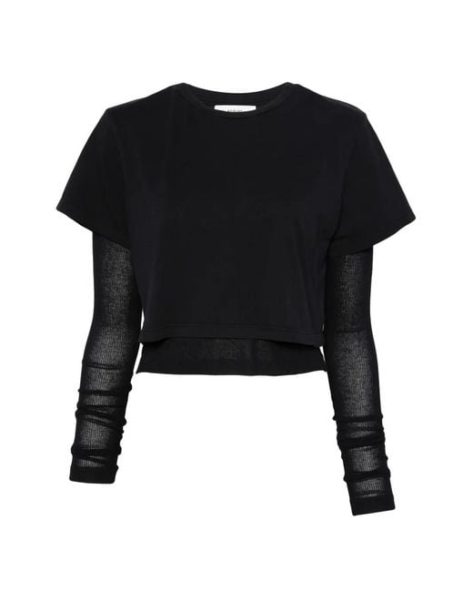 Agolde Black Romily Layered T-Shirt