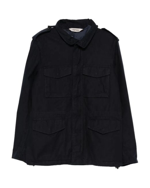 Aspesi Black Drawstring Jacket for men