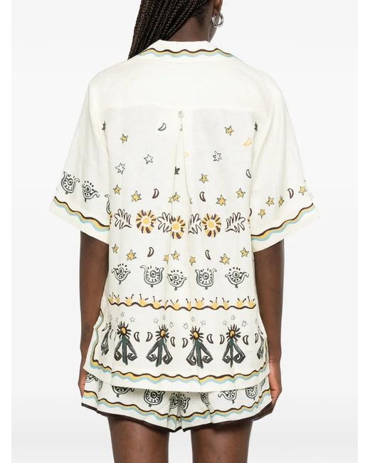 ALÉMAIS White Graphic-Print Shirt