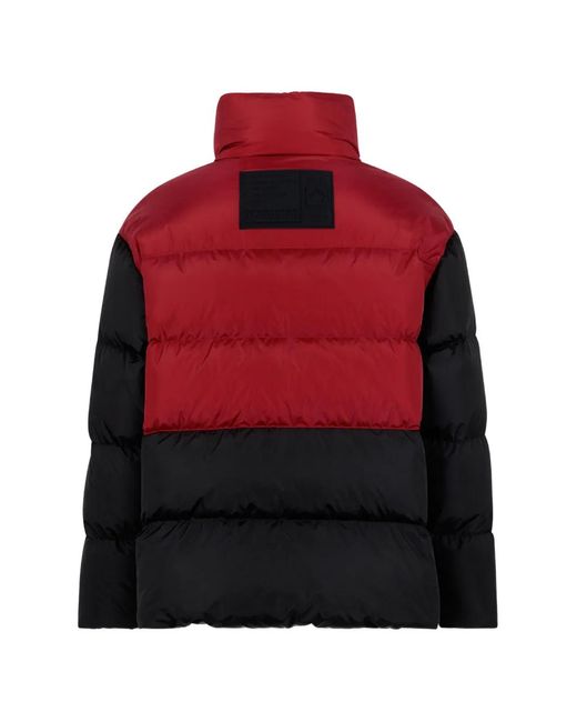 DSquared² Red Colorblock Oversized Down Jacket for men