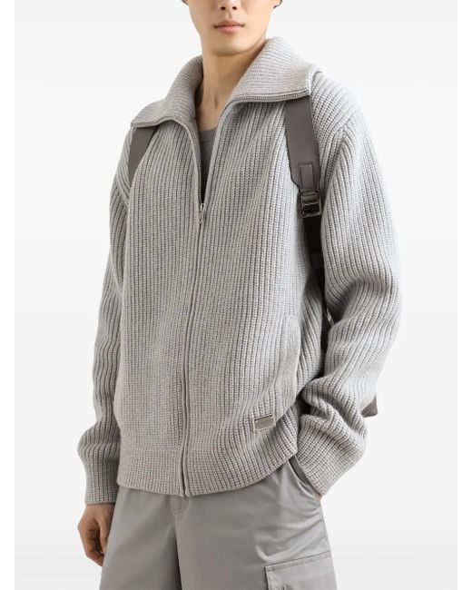 メンズ Dolce & Gabbana フィッシャーマンニット カーディガン Gray
