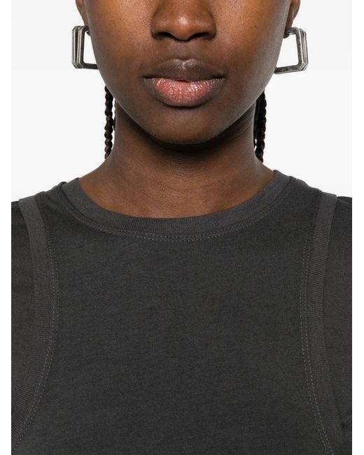 LA PISCINE Black Layered-Detail T-Shirt