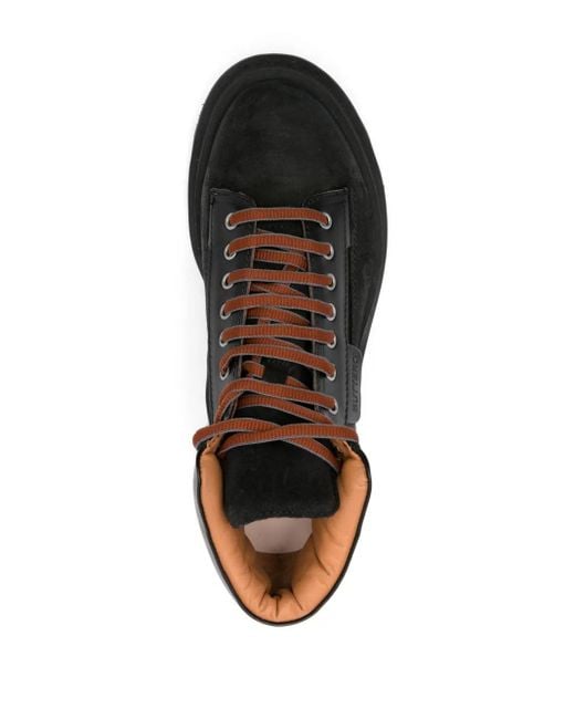 Buttero Black Logo-Debossed Leather Boots for men