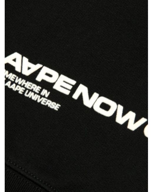 Aape By A Bathing Ape Black Ape Head Patch Crew-Neck Sweatshirt for men
