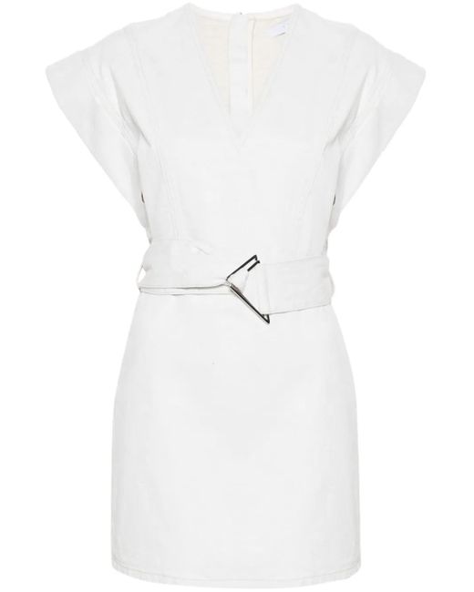 IRO White Dorama Short-Sleeve Dress