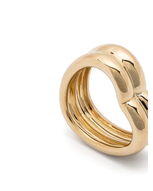 Yvonne Léon Metallic 9Kt Coeur Bouée Ring