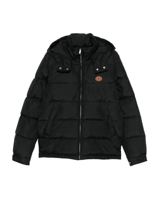 Valentino Garavani Black Quilted Hooded Jacket for men