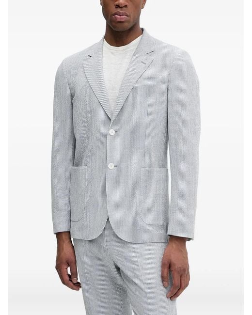 MARCIANO BY GUESS Gray Striped Blazer for men
