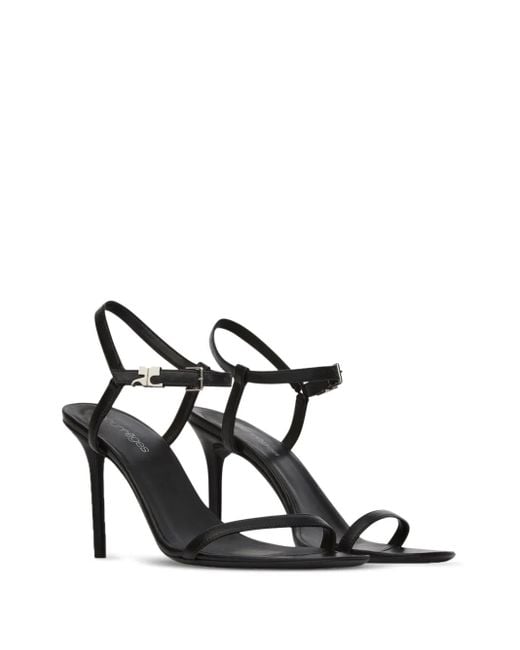 Courreges Black Ac Sandals