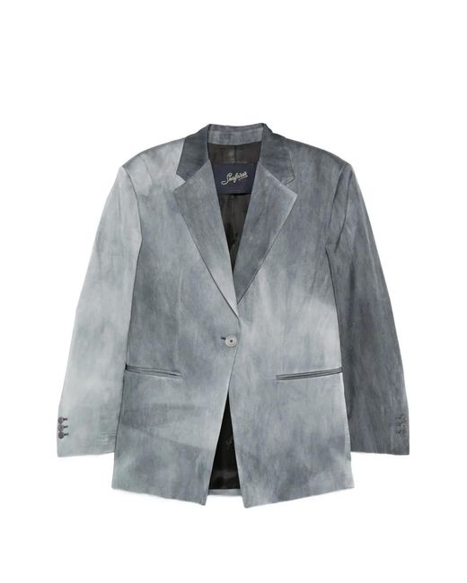 Seafarer Gray Blazer À Boutonnière