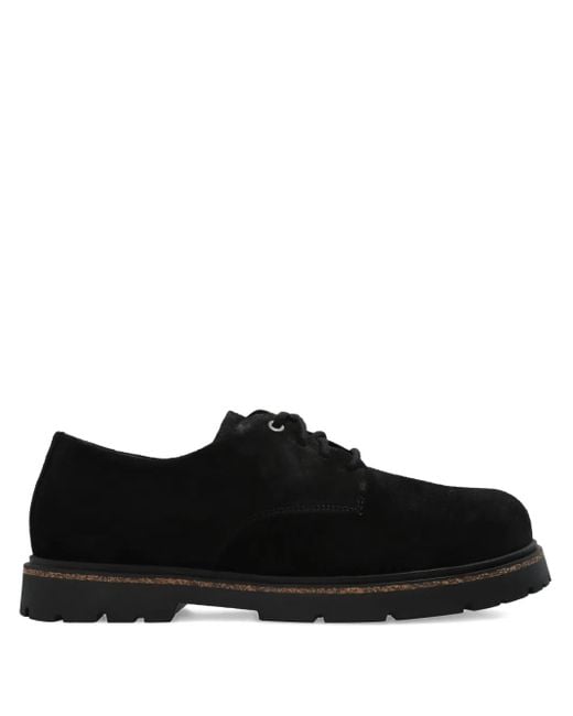 Birkenstock Black Highwood Lace-Up Suede Derby Shoes for men