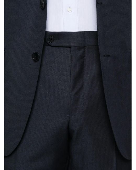 Zegna Blue Pinstripe Two-Piece Suit for men
