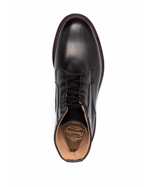 メンズ Church's レースアップ ブーツ Black