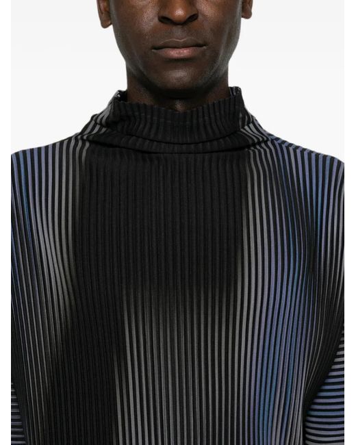 Homme Plissé Issey Miyake Blue Blend Of Lights Pleated Top for men