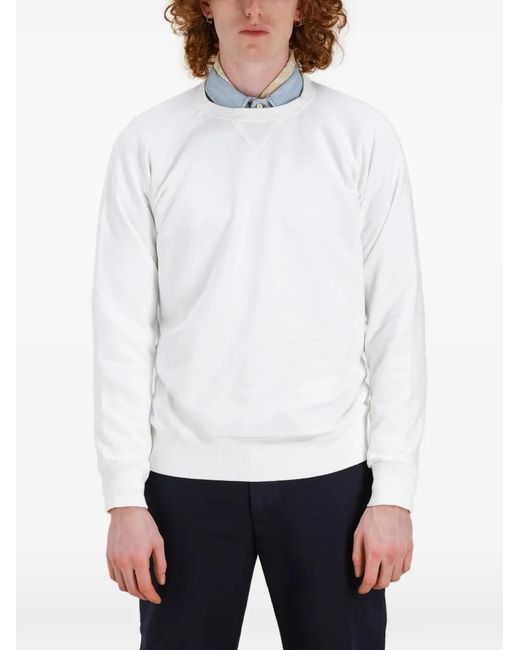 Fortela White Harvard Crew-Neck Sweatshirt for men