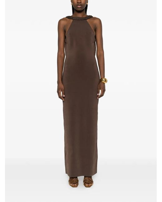Cult Gaia Brown Cassidy Knit Dress