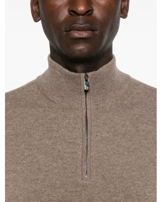 Corneliani Pullover mit Reißverschluss in Brown für Herren