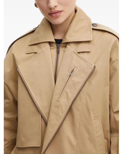 Bardot Blue Belted Zip-Up Biker Jacket