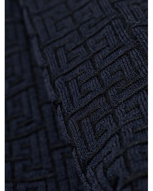 Balmain Blue Logo-Motif Sweater for men
