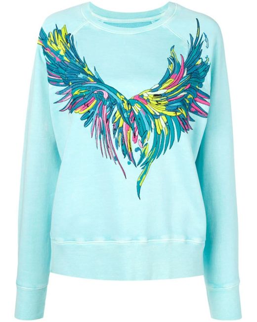 Zadig & Voltaire Blue Overdyed Wings Sweater
