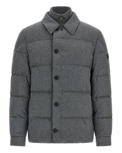 Moncler Gesteppte Daunenjacke in Gray für Herren