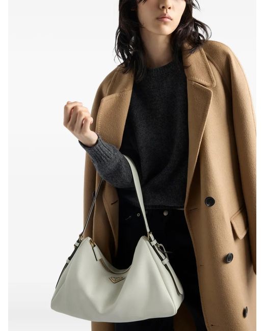 Prada Natural Large Aimée Shoulder Bag