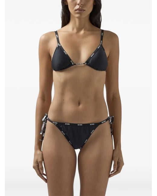 Gcds Black Logo-Strap Bikini