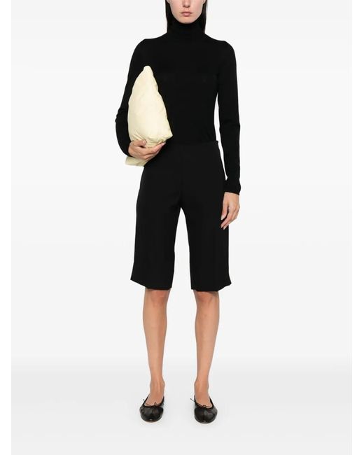 Max Mara Black Cashmere Knit Roll-Neck Sweater