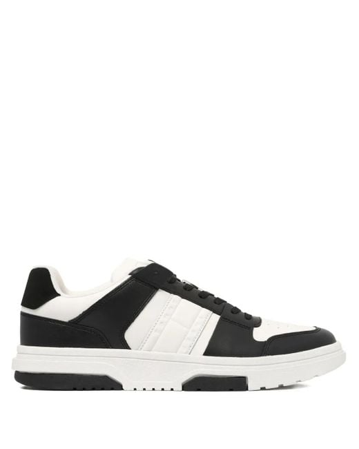 メンズ Tommy Hilfiger レザースニーカー Black