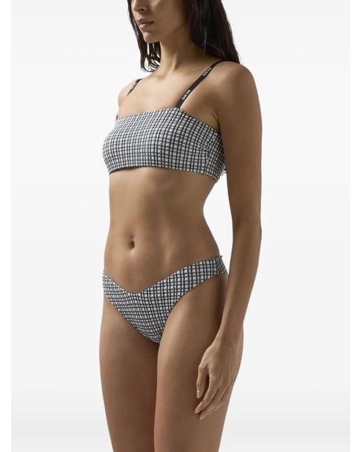 Gcds White Gingham-Check Bikini