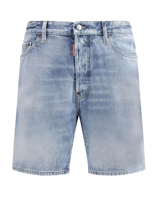 DSquared² Blue Cotton Shorts for men