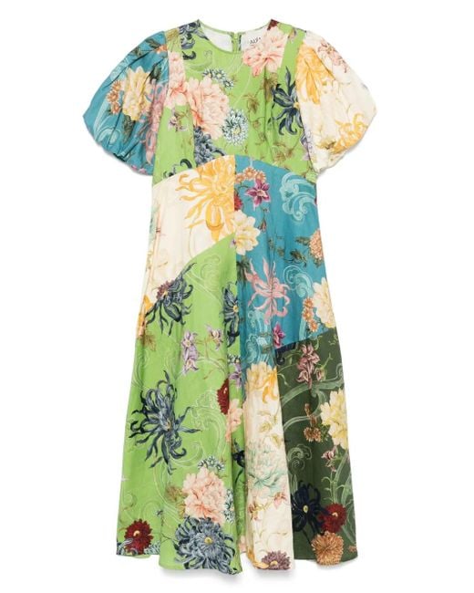 ALÉMAIS Green Avery Midi Dress