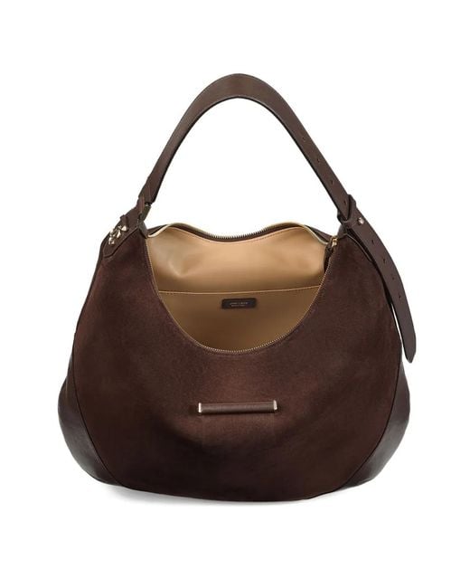 Jimmy Choo Brown Medium Bar Suede Shoulder Bag