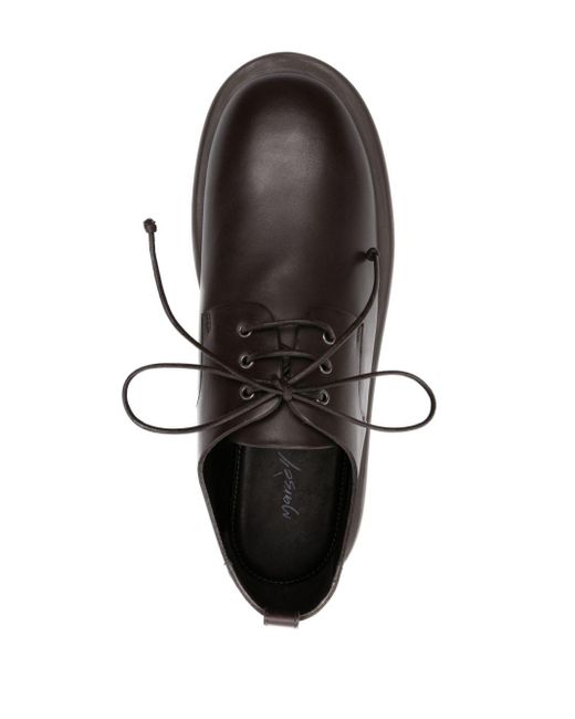 Marsèll Brown Round-toe Leather Derby Shoes for men