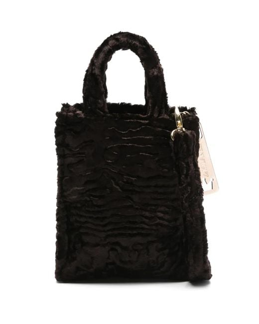 La Milanesa エコファーハンドバッグ Black