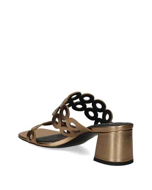 Bibi Lou Metallic Cutout Strap Sandals