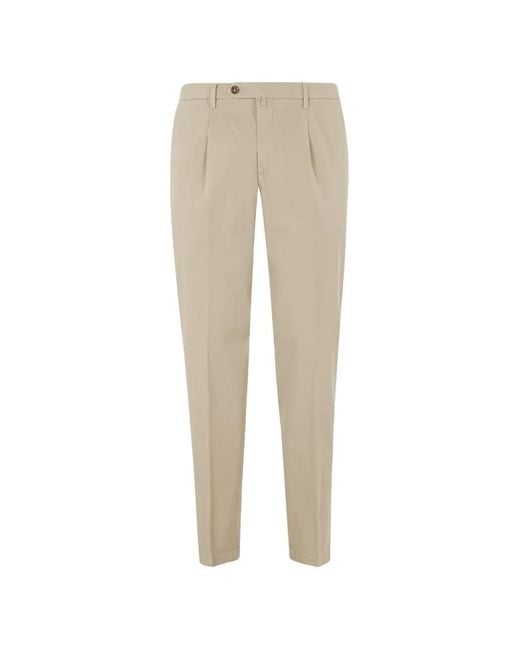 Briglia 1949 Natural Pleated Tailored Trousers for men