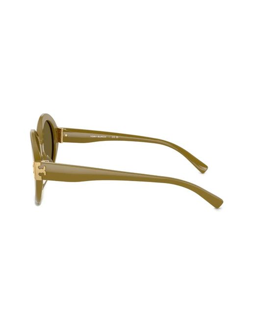 Tory Burch Green Round-Frame Sunglasses